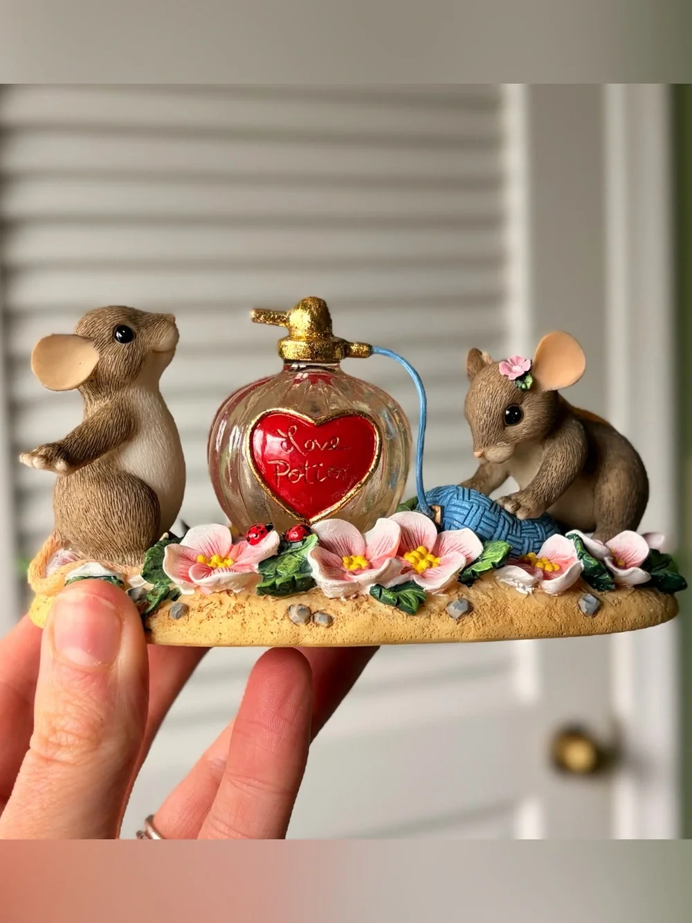 Vintage Cottagecore Charming Tails Love Potion Figurine Accent
